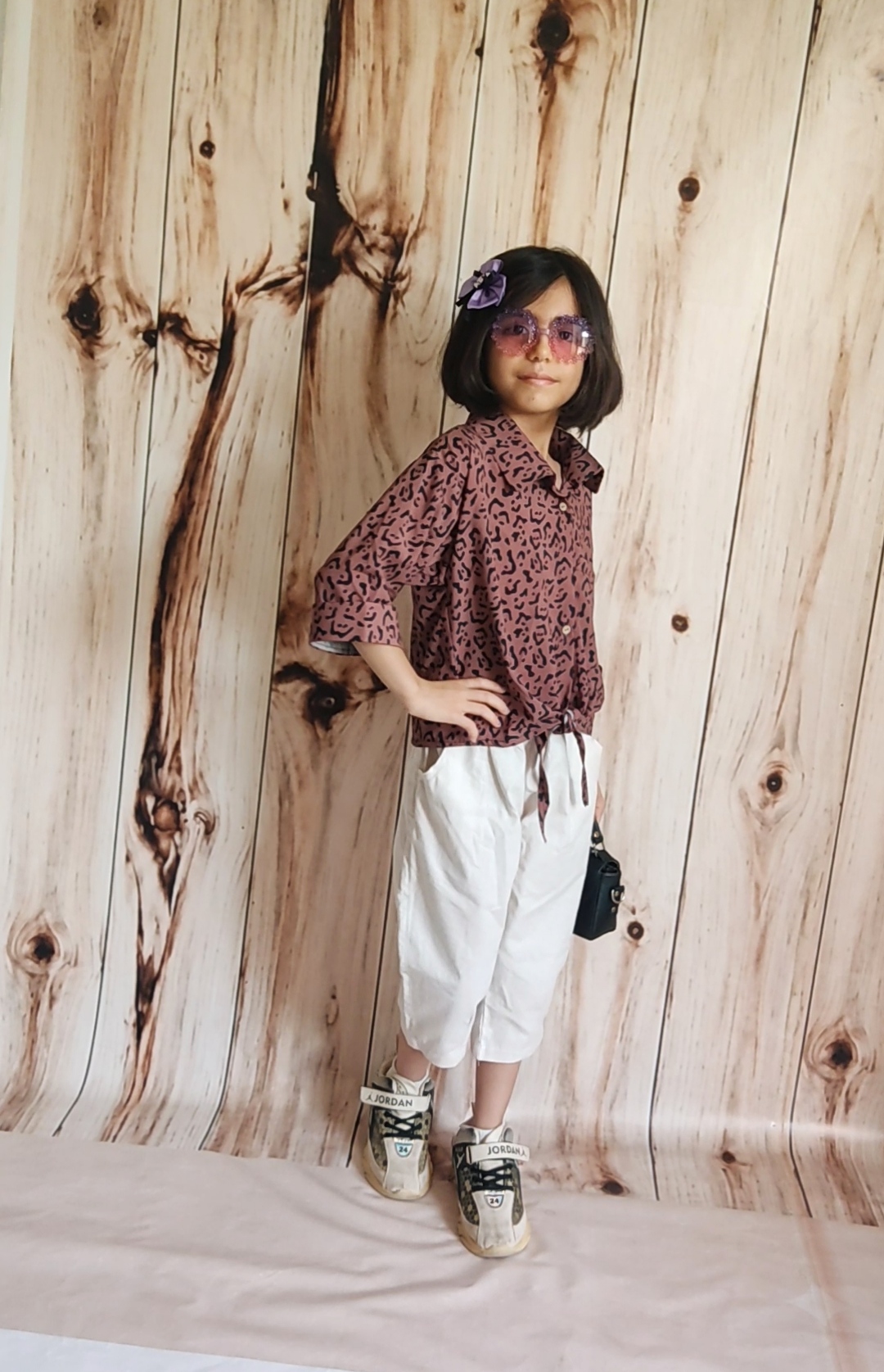 شومیز گره ای و شلوارک دخترانه